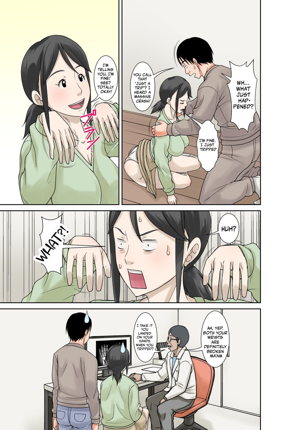 Hentai Manga Comic-Since my mom broke both her hands, it's my duty to take care of her. Episode 1-Read-5